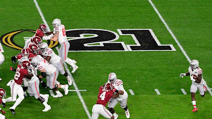 Report: Ohio State RB Trey Sermon Being Taken to Hospital After Injury