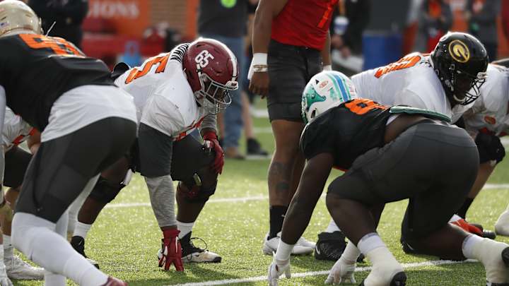 Thomas Fletcher, Deonte Brown Highlight Quiet Alabama Football Outing at the 2021 Senior Bowl