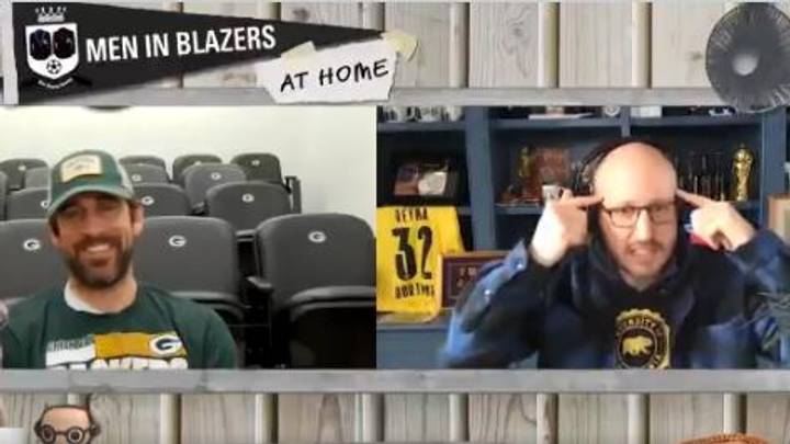 Aaron Rodgers Talks Soccer on 'Men in Blazers' TV Show