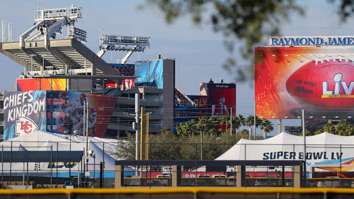 Photo Gallery: Raymond James Stadium Decked Out Ahead of Super Bowl LV Photo Gallery: Raymond James Stadium Decked Out Ahead of Super Bowl LV