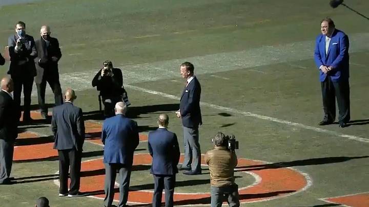 Watch: Peyton Manning Surprised by Former Coaches with Hall of Fame Induction Watch: Peyton Manning Surprised by Former Coaches with Hall of Fame Induction