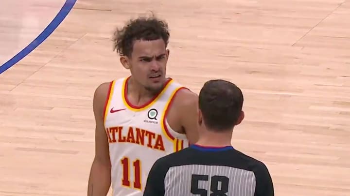 Watch: Trae Young Irate After No Foul Call on Final Play as Mavericks Beat Hawks
