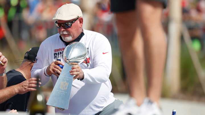 'We're Going for Two': Bruce Arians Fires Up Crowd at Bucs' Victory Parade