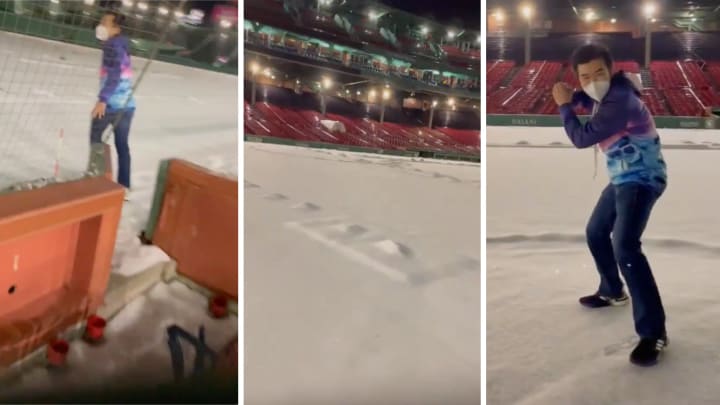 Police Investigating After Two Dudes Got on the Field at Fenway Park in the Middle of the Night Police Investigating After Two Dudes Got on the Field at Fenway Park in the Middle of the Night