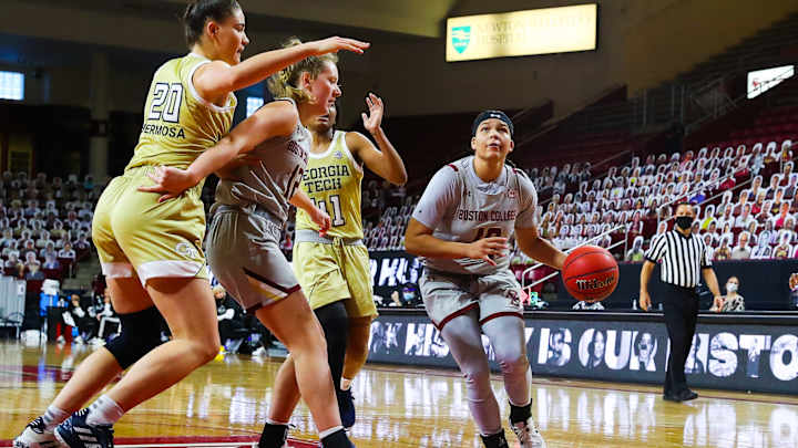 BC Women's Basketball Outlast Georgia Tech In Defensive Battle 49-43