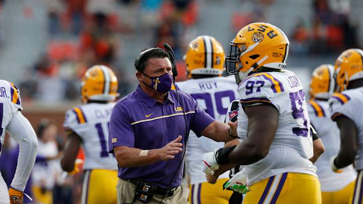 LSU Coach Ed Orgeron Details What to Expect Out of Tigers "Fourth Quarter" Drills