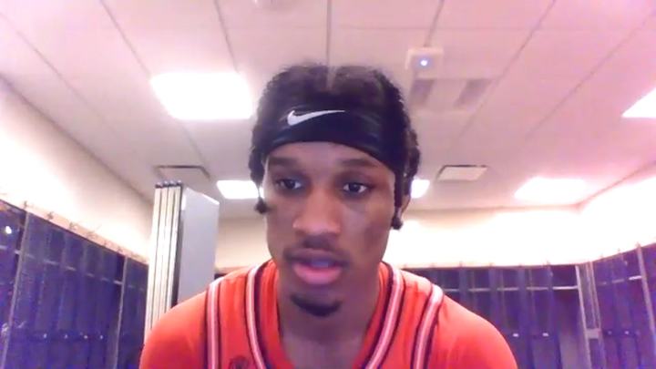 POST-GAME VIDEO: No. 4 Illinois 76, No. 2 Michigan 53 - Illini Guard Trent Frazier