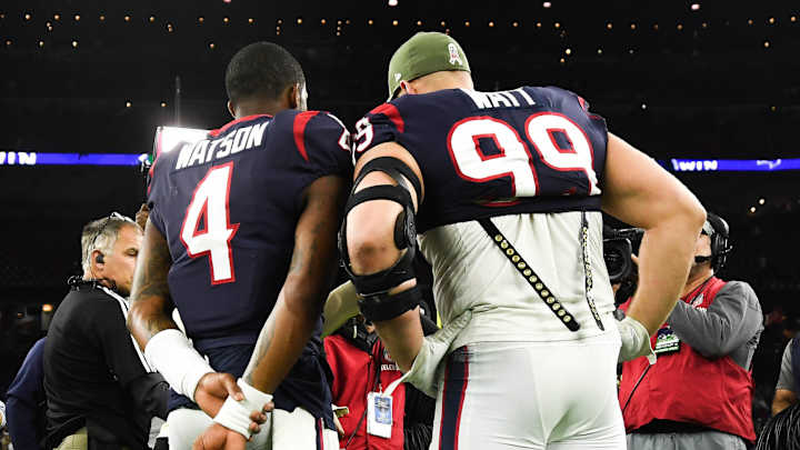 J.J. Watt Sends His Support to Deshaun Watson: 'I Want Him to be Happy' J.J. Watt Sends His Support to Deshaun Watson: 'I Want Him to be Happy'