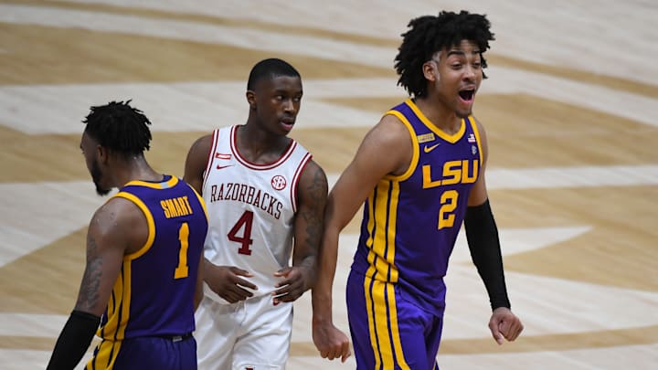 Early Scoring, Late Defense Helps LSU Basketball Beat Arkansas 78-71 to Advance to SEC Championship Early Scoring, Late Defense Helps LSU Basketball Beat Arkansas 78-71 to Advance to SEC Championship