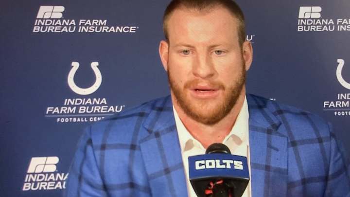 Carson Wentz Holds First News Conference with Colts, Talks Eagles