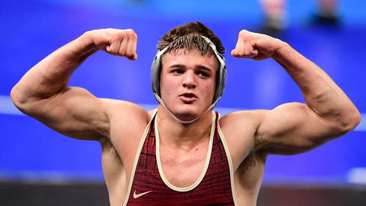Jake Woodley pulls upsets to lead four Oklahoma wrestlers at NCAA Championships