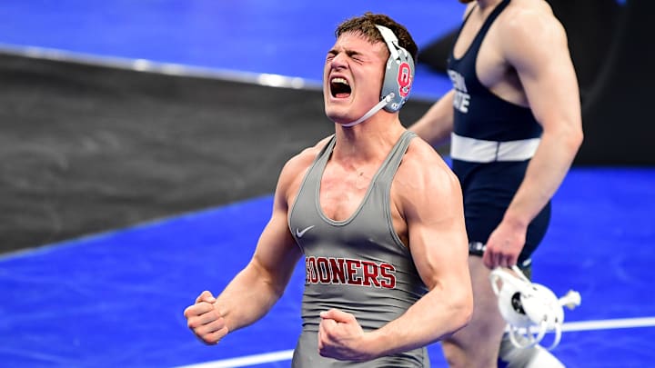 Oklahoma wrestler Jake Woodley earns All-America, but drops match in NCAA semifinal