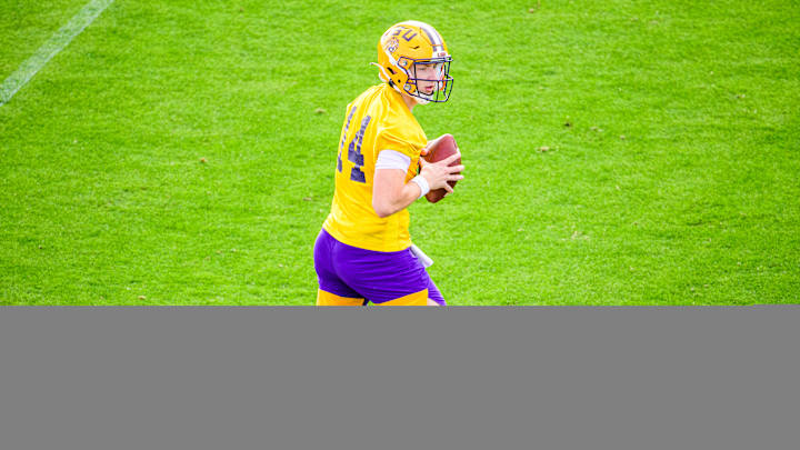 LSU Sophomore Max Johnson Says Quarterbacks Learning From One Another Through Competition