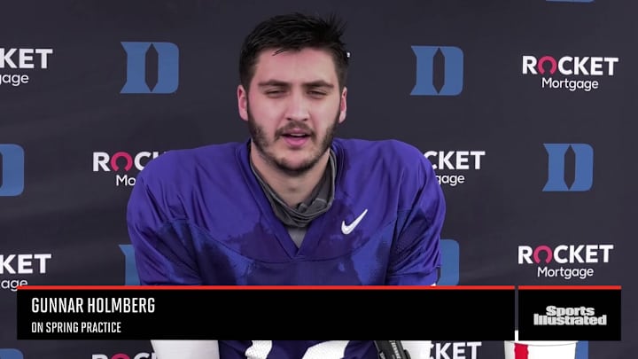 Spring Game Helps Boost Gunnar Holmberg's Starting Hopes