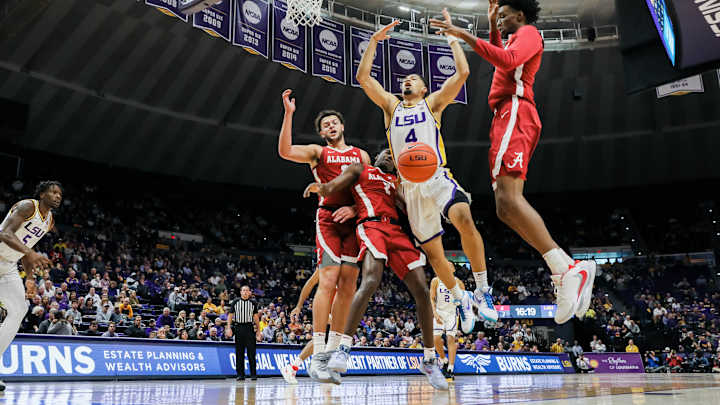 No. 22 LSU Basketball Secures 90-76 Double-Digit Victory Over Alabama