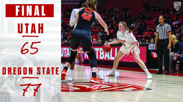 Utah's valiant effort comes up short against Oregon State