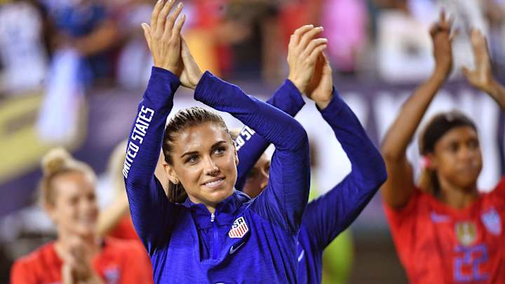 Pregnant Alex Morgan Joins USWNT at Training Ahead of Decisive Olympic Qualifier