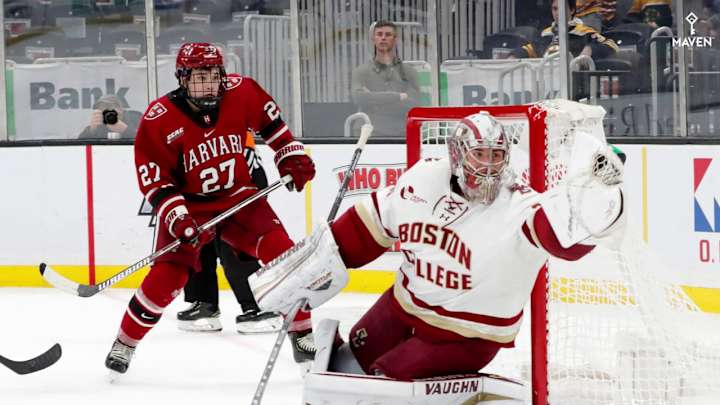 Boston College Thrashes Harvard 7-2 in Beanpot Consolation Game