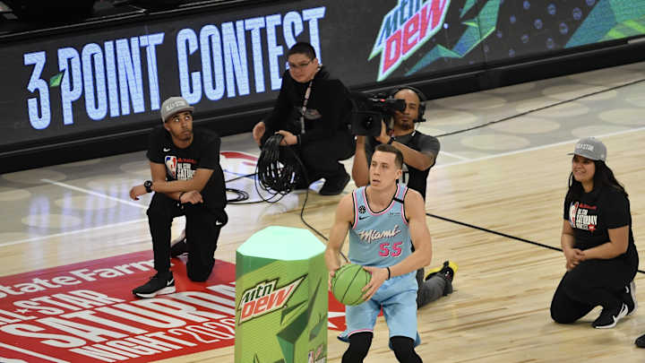 Heat forward Duncan Robinson bows out in the first round of 3-point contest