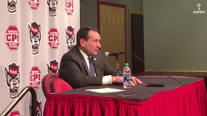 Coach K on Duke's Loss at NC State: "This Isn't an XBox Game. It's a Human Being Game" Coach K on Duke's Loss at NC State: "This Isn't an XBox Game. It's a Human Being Game"