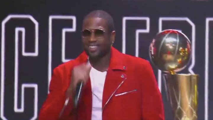Dwyane Wade Performs New Single Alongside Rick Ross At Jersey Retirement Dwyane Wade Performs New Single Alongside Rick Ross At Jersey Retirement