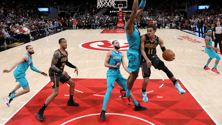 Young, Collins Lead Hawks In Double-Overtime Win Over Hornets