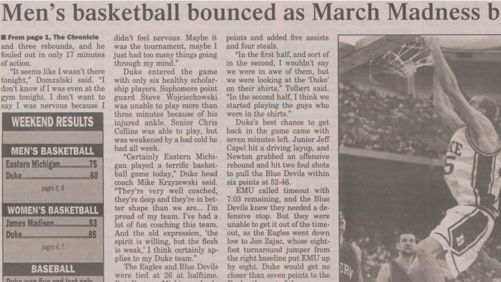 March Rewind: Duke Makes '64 Final Four, Gets Knocked out in '96 First Round