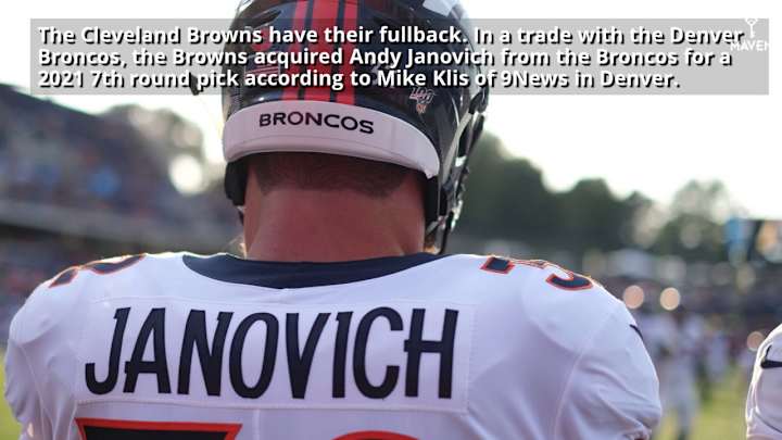 Cleveland Browns Acquire Andy Janovich From Denver Broncos, Get Their Fullback Cleveland Browns Acquire Andy Janovich From Denver Broncos, Get Their Fullback