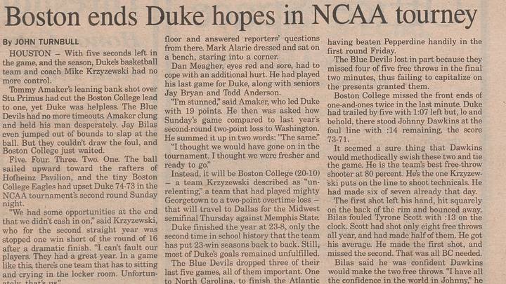March Rewind: Duke Wins at the Dean Dome and in Greenville
