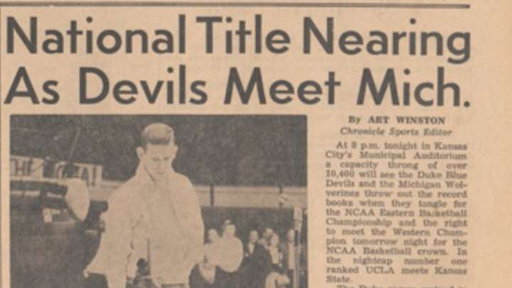 March Rewind: Duke Beats Michigan, Loses to UCLA in '64 Final Four