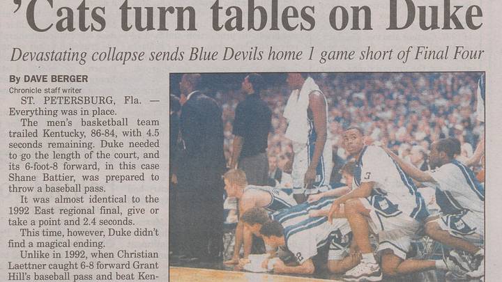 March Rewind: Sequel to Laettner Shot Not as Successful as Original March Rewind: Sequel to Laettner Shot Not as Successful as Original