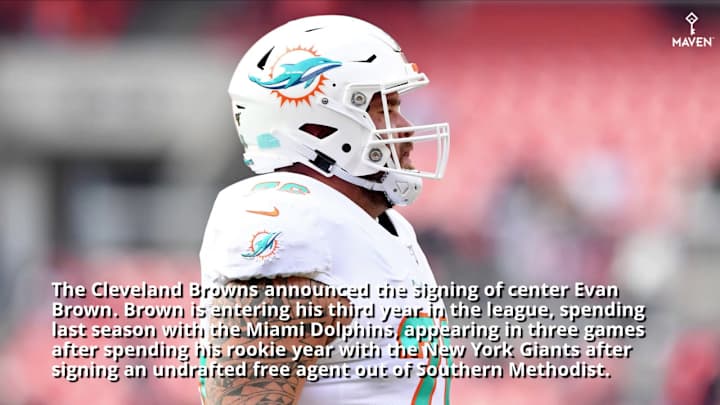 Cleveland Browns Sign Center Evan Brown