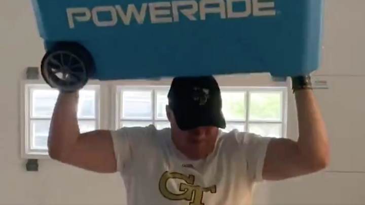 Georgia Tech Football Staff Gets Creative in Self-Quarantine Workouts Georgia Tech Football Staff Gets Creative in Self-Quarantine Workouts