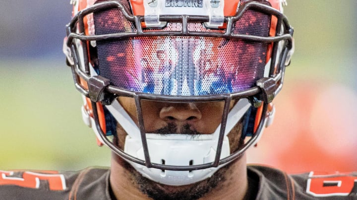 Myles Garrett Weighs In On COVID-19, Rips Prototype Face Shield