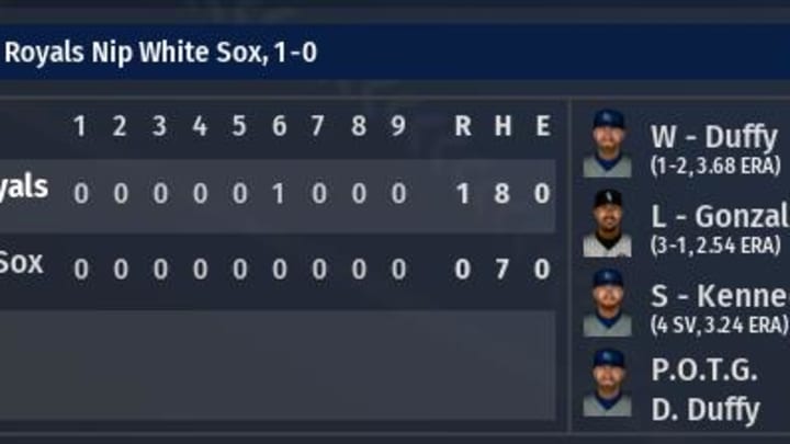 2020 OOTP sim: Duffy snuffs Sox with a 1-0 shutout 2020 OOTP sim: Duffy snuffs Sox with a 1-0 shutout