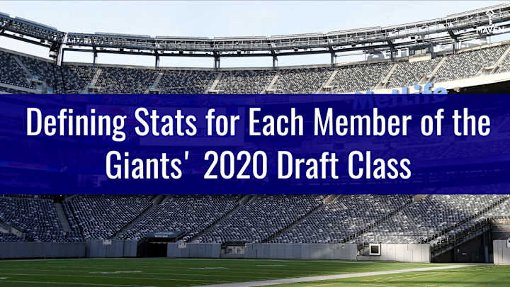By the Numbers | Defining Stats for Each Member of the Giants' 2020 Draft Class By the Numbers | Defining Stats for Each Member of the Giants' 2020 Draft Class