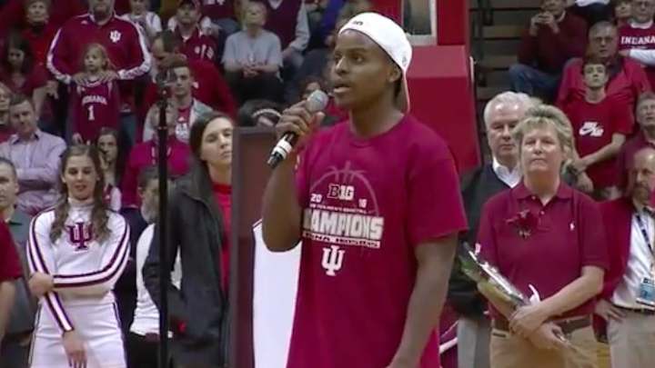 VIDEO: Indiana's Yogi Ferrell Gives His Senior Night Speech on March 6, 2016