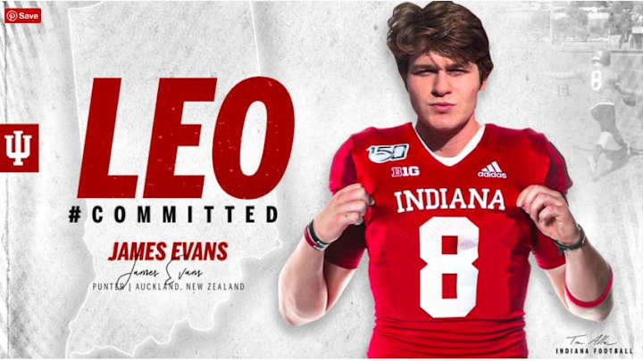 Good Day for Hoosiers, Who Get Commitment from Punter James Evans
