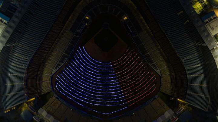 Video: Dodgers Honor Fallen Heroes With Memorial Day Lights Display at Dodger Stadium Video: Dodgers Honor Fallen Heroes With Memorial Day Lights Display at Dodger Stadium
