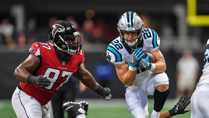 How do the Atlanta Falcons match up against Christian McCaffrey and the Carolina Panthers?