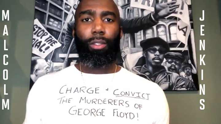 Malcolm Jenkins marches in Philadelphia with Protesters