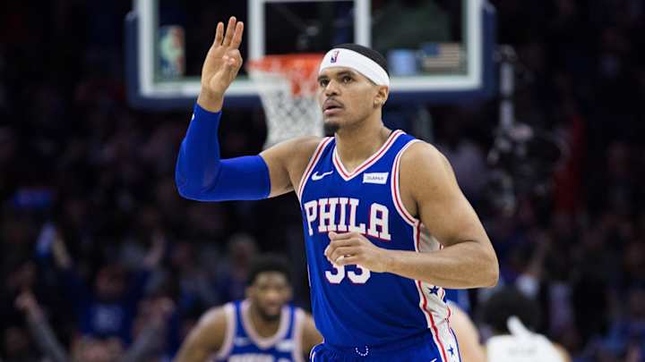 76ers' Tobias Harris Goes Down With an Injury in Game 4