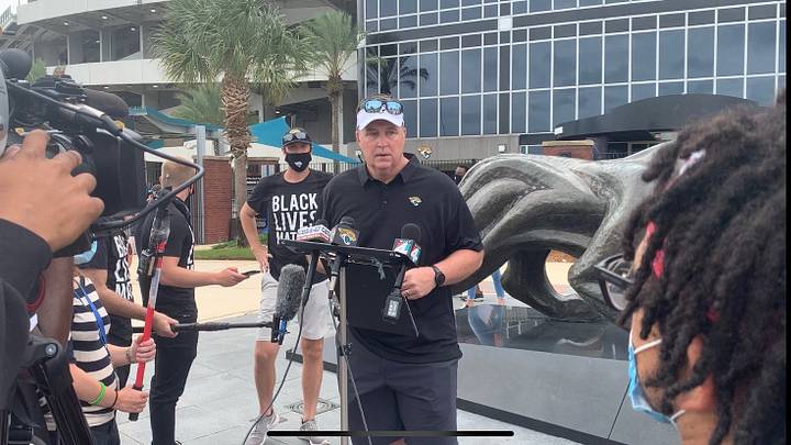 Jaguars' Doug Marrone Responds to Peyton Thompson Statement and Impact Jaguars' Doug Marrone Responds to Peyton Thompson Statement and Impact