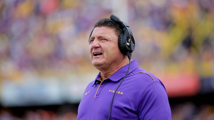 LSU Coach Ed Orgeron Hoping Team Will 'Adapt and Adjust' to SEC Moving to All-Conference Schedule