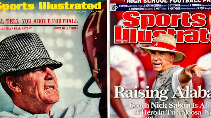 Alabama SI Cover Tournament: Bear Bryant vs. Nick Saban Alabama SI Cover Tournament: Bear Bryant vs. Nick Saban