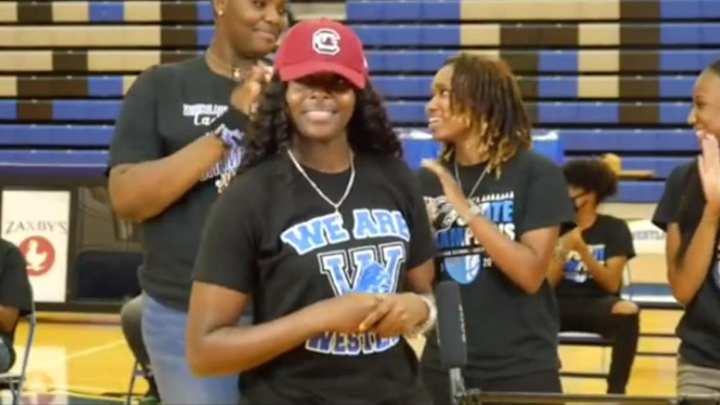 Latest South Carolina Commit Shows Off Her Custom Gamecock Kicks