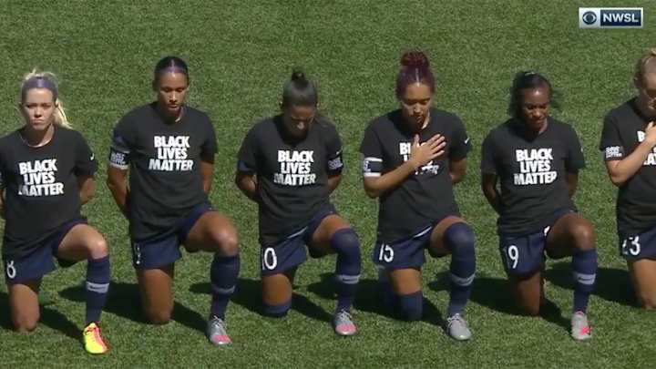 NWSL Challenge Cup Players Kneel in Mass During National Anthem