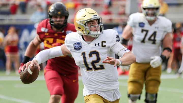 Notre Dame QB Ian Book Named to Manning Award Watch List