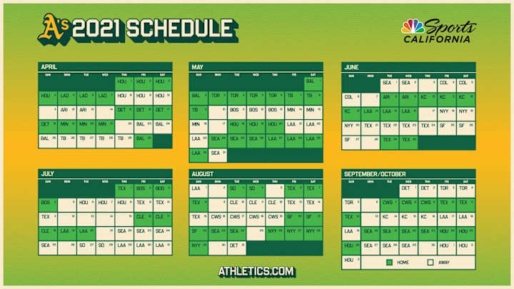 Athletics Will Begin & End 2021 With Series Against the Astros