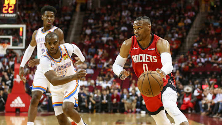 Rockets Commemorate Anniversary of Russell Westbrook, Chris Paul Trade Rockets Commemorate Anniversary of Russell Westbrook, Chris Paul Trade